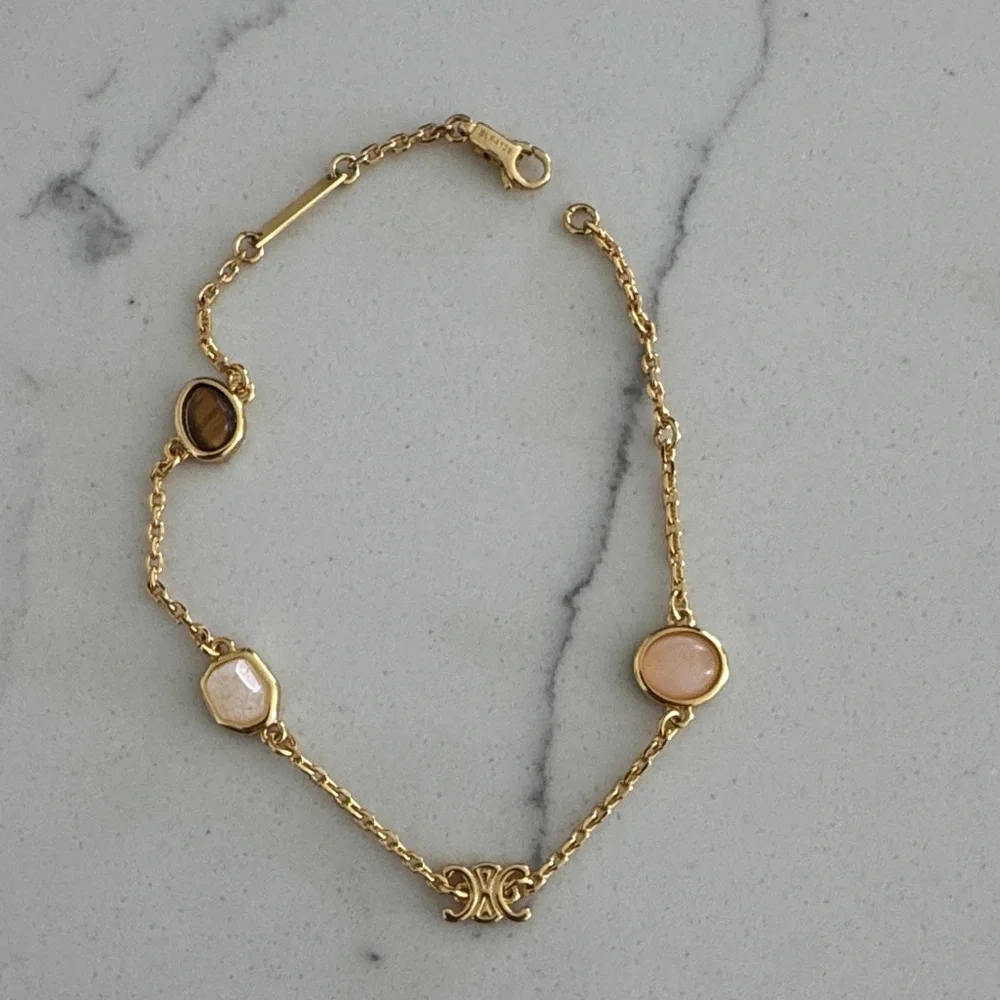 Celine Gold and Pink Women's Bracelet - Picture 1 of 4